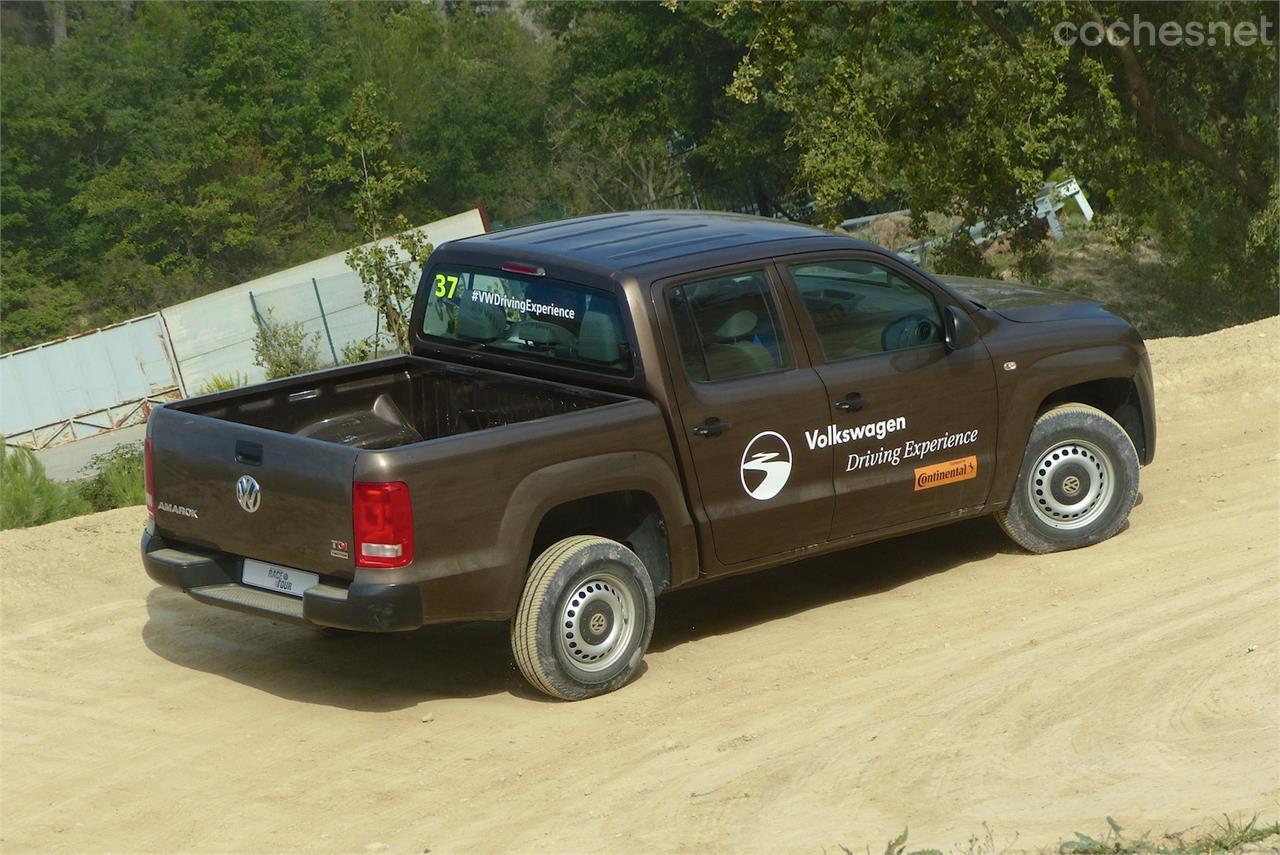 El pick-up Amarok hizo gala de sus notables cualidades todoterreno.