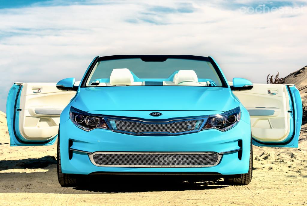 Kia presenta este concept, el A1A Optima, un cabrio con apariencia deportiva y puertas traseras que abren en sentido inverso. 