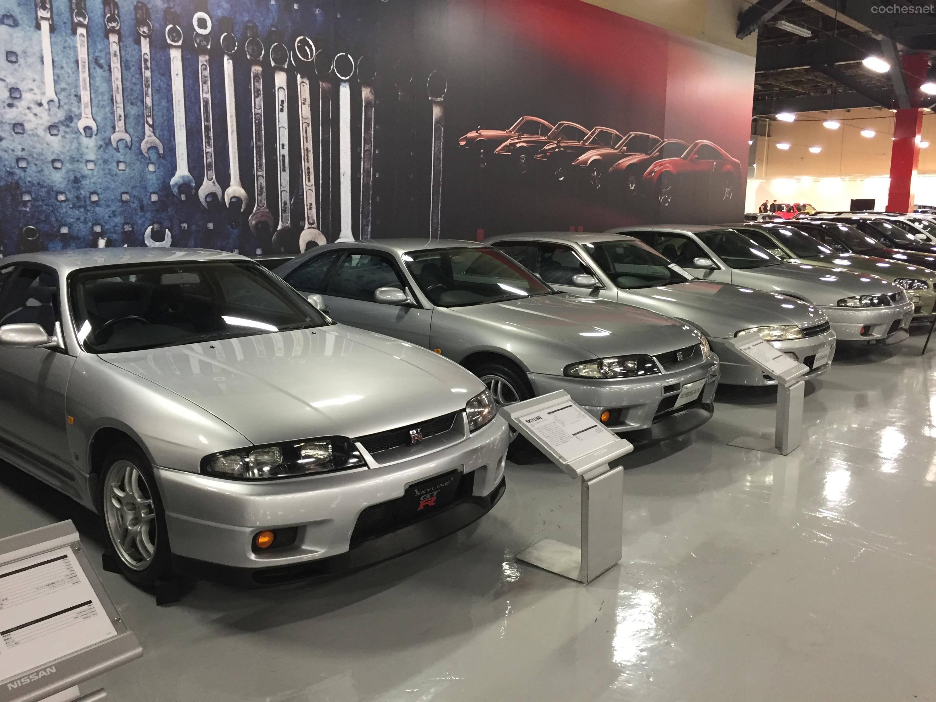 Una parte de la notable colección de Skyline GT-R que descansa en el Nissan Heritage Museum. Hoy es un coche de culto en Occidente, en parte gracias a los juegos de la play.