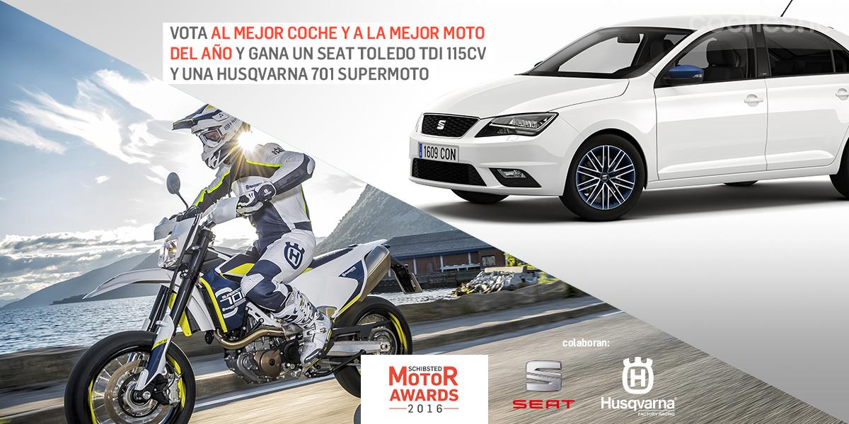 ¡Vota y podrás ganar un SEAT Toledo o una Husqvarna 701 Supermoto!