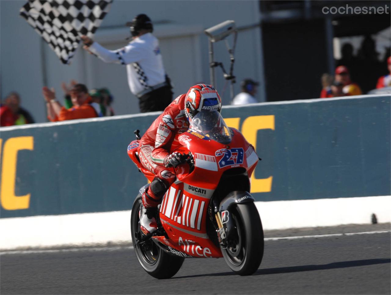 Ducati ganó el Mundial de MOTOGP de la mano del piloto australiano Casey Stoner en 2007.