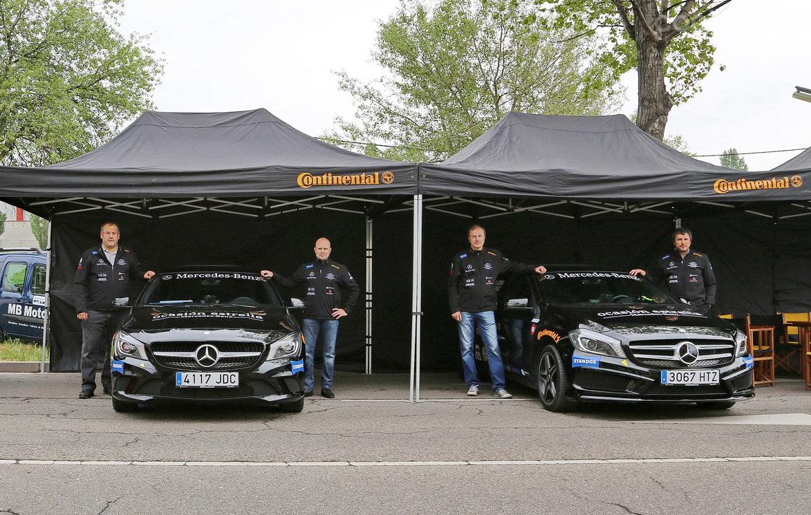 Los Mercedes del equipo Quadis EcoTeam ganaron la clasificación combinada con Giralt primero (a la derecha) y De la Torre segundo (a la izquierda).