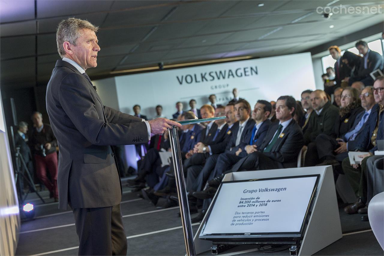 Francisco Pérez-Botello, Director General de Volkswagen en España, durante la inauguración en Madrid de la nueva oficina de comunicación del Grupo.