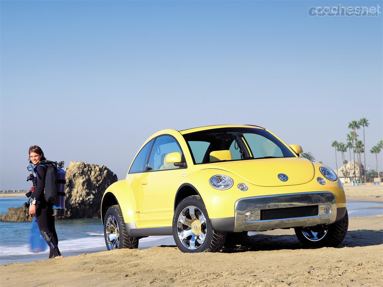 El concept car Volkswagen New Beetle Dune presentado en el año 2000 sirvió como punto de partida para el modelo definitivo.