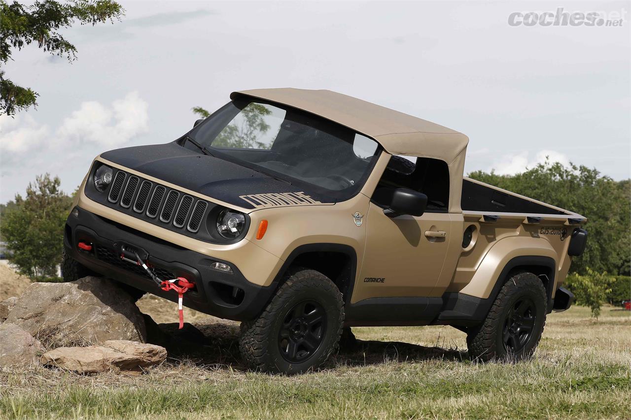 Otro de los concepts traidos en exclusiva desde el otro lado del Atlántico fue el Jeep Comanche, un pick-up construido sobre la base del Renegade. 