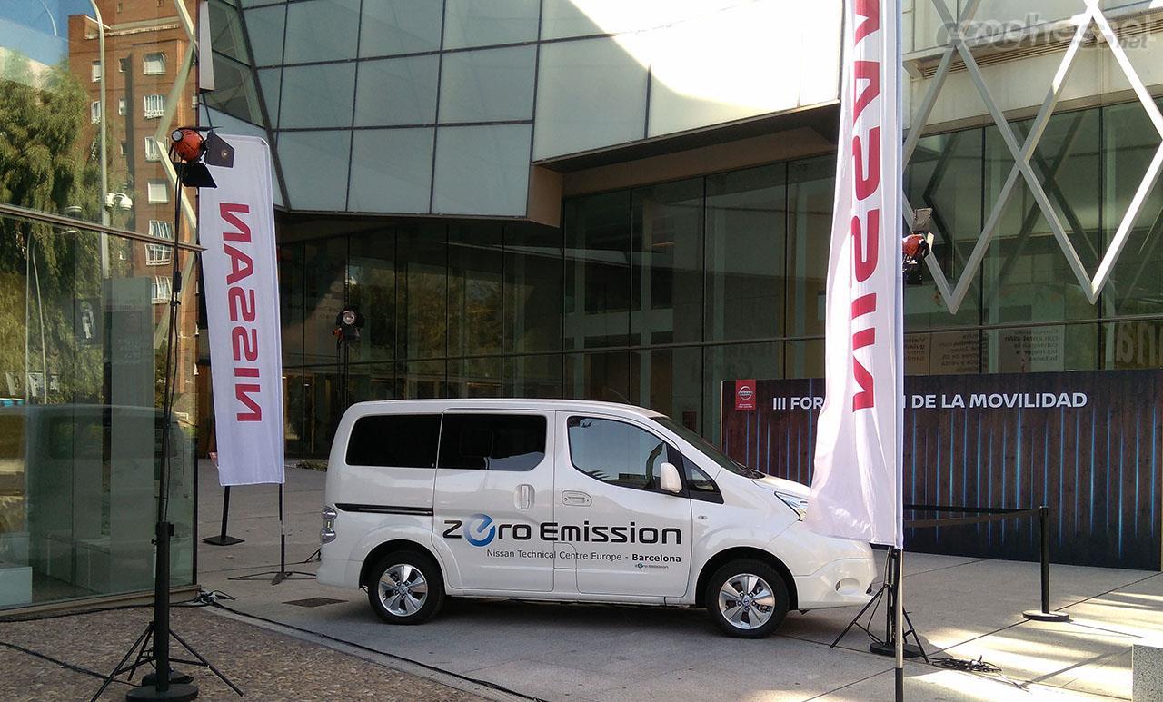 Nueva furgoneta eléctrica Nissan e-NV200 con una autonomía de 280 km. Se fabrica en Barcelona.