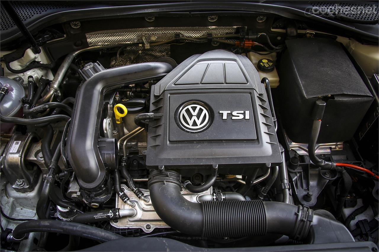 Así son los actuales motores de gasolina; el 3 cilindros de un litro de cilindrada mueve de manera más que aceptable al Volkswagen Golf.