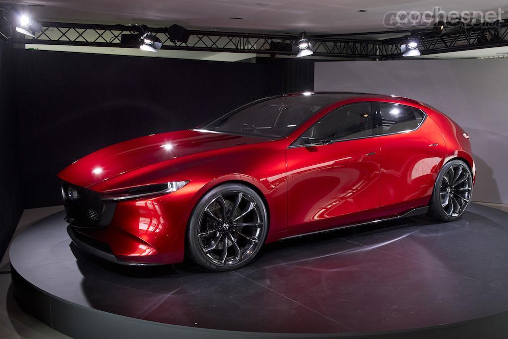 El Mazda Kai Concept muestra la nueva evolución del diseño Kodo, que podremos ver en el próximo Mazda3, en 2019. 