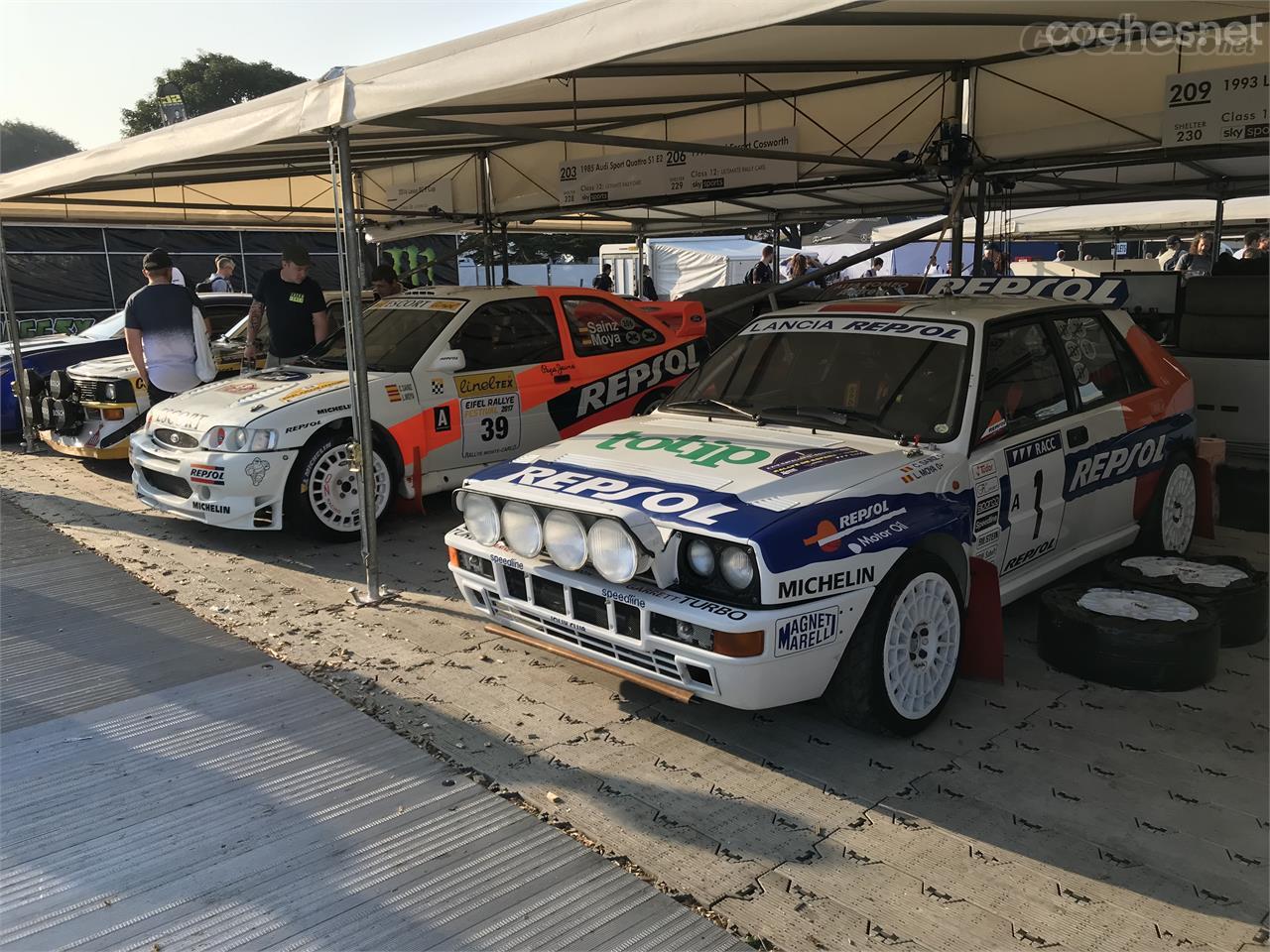 Junto a Marc Gené con Ferrari y Lucas Ordóñez con Nissan, también había coches históricos para el automovilismo español como estos coches de Rally ex Carlos Sainz.