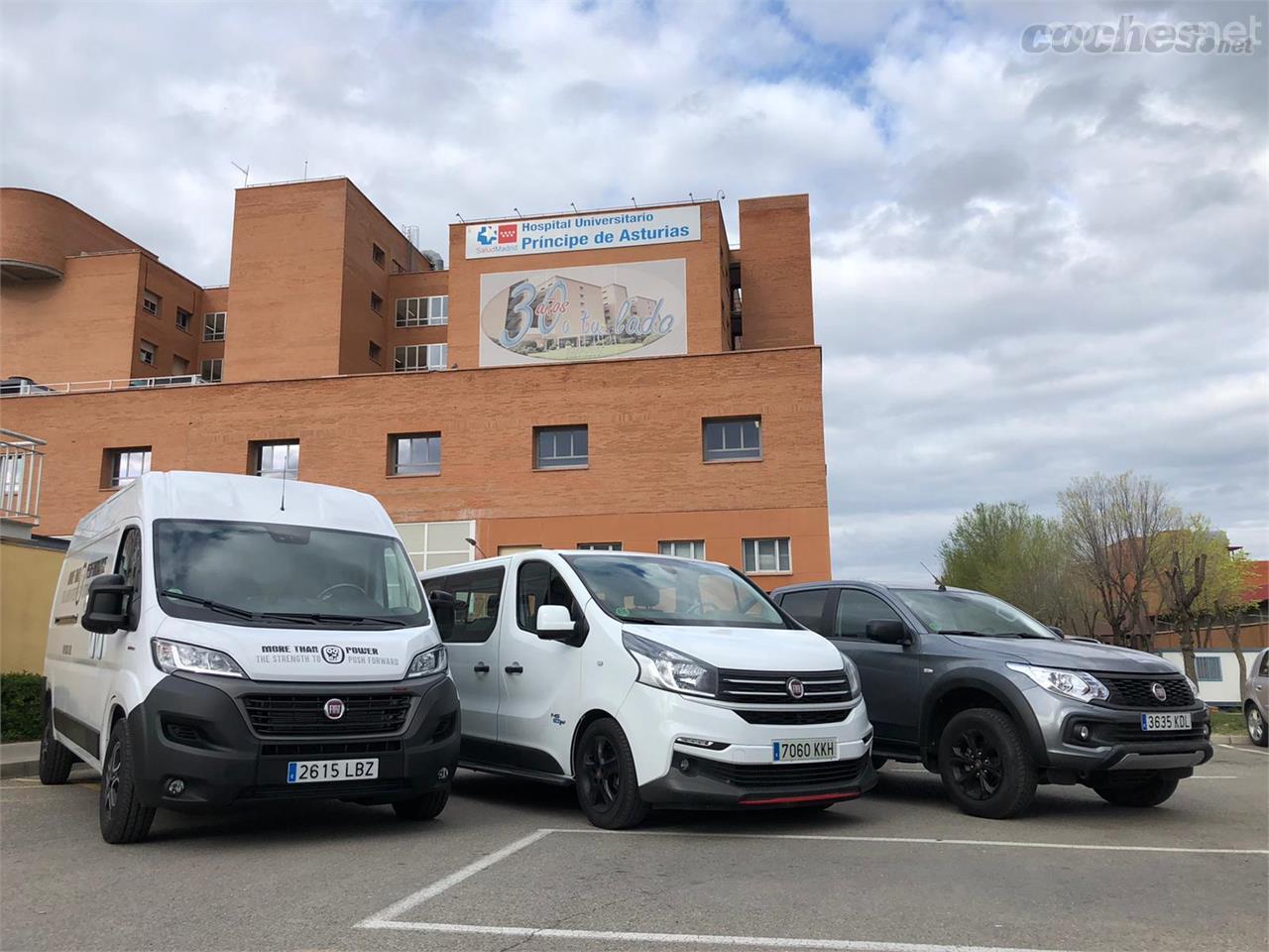 El Grupo FCA (Fiat Chrysler) ha cedido vehículos a los servicios sanitarios del Hospital Príncipe de Asturias de Alcalá de Henares.