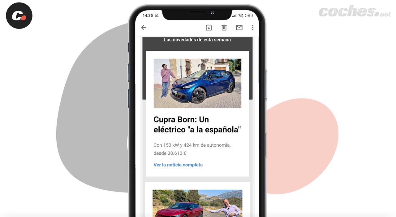 Suscríbete a la newsletter de coches.net