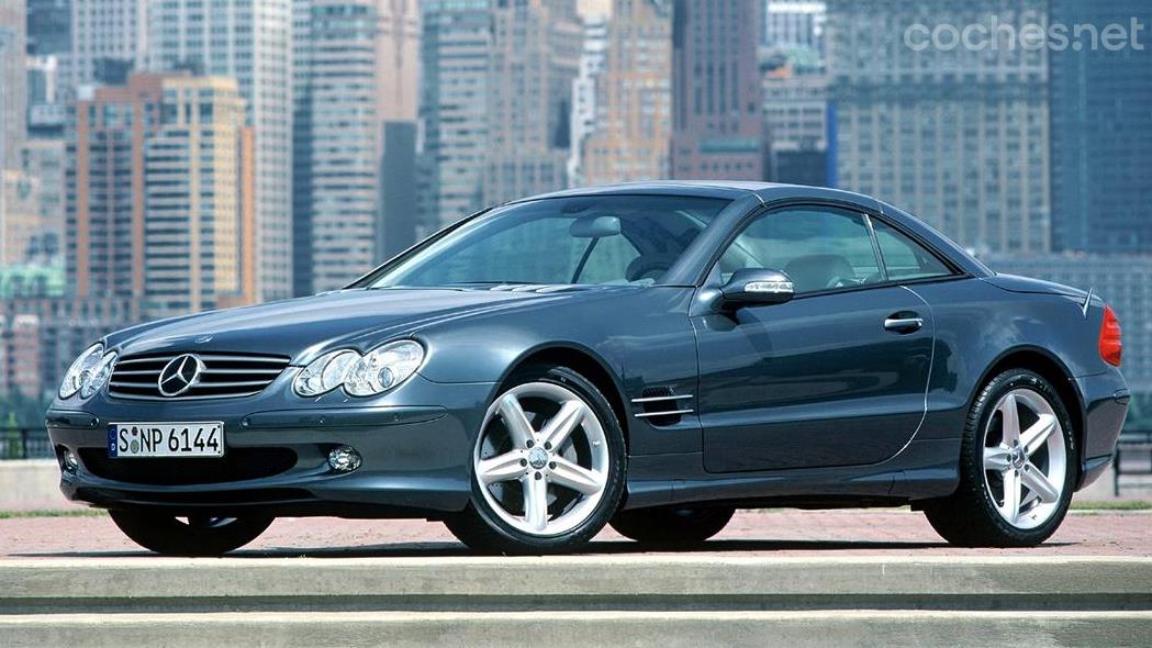 The Mercedes-Benz SL 500 powered by a naturally aspirated 5-litre V8 with 306 hp stands out for its retractable hard top.