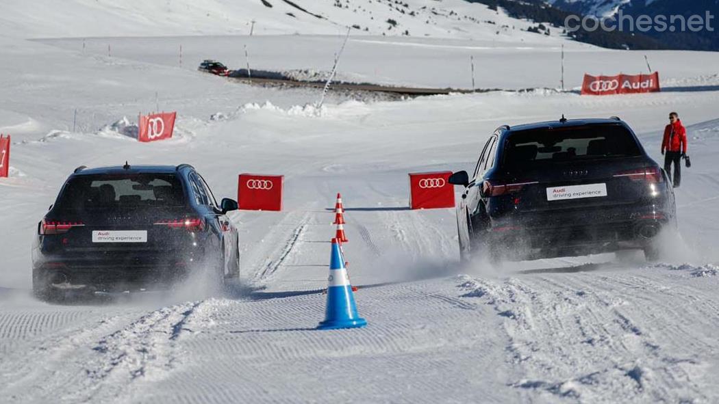 One of the activities is a braking test, to learn that on snow with the controls activated you can and should brake hard.