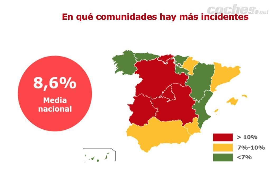 Mapa con la siniestralidad de la nueva movilidad urbana. Fuente: Fundación Línea Directa y Fesvial.