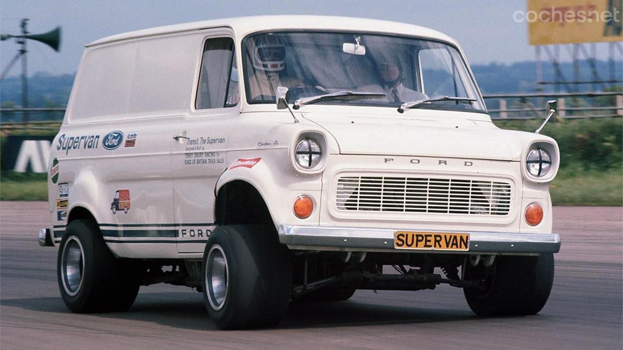 The first Supervan was nothing less than a Ford GT 40 with a Transit body on top.
