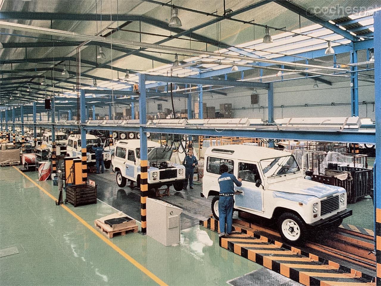 Una imagen de los talleres de montaje de la desaparecida Metalúrgica de Santa Ana, en Linares (Jaén).