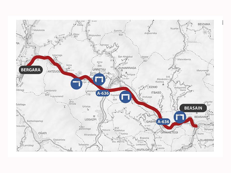 La autovía A-636 entre Bergara y Beasain es de pago desde enero de 2022.