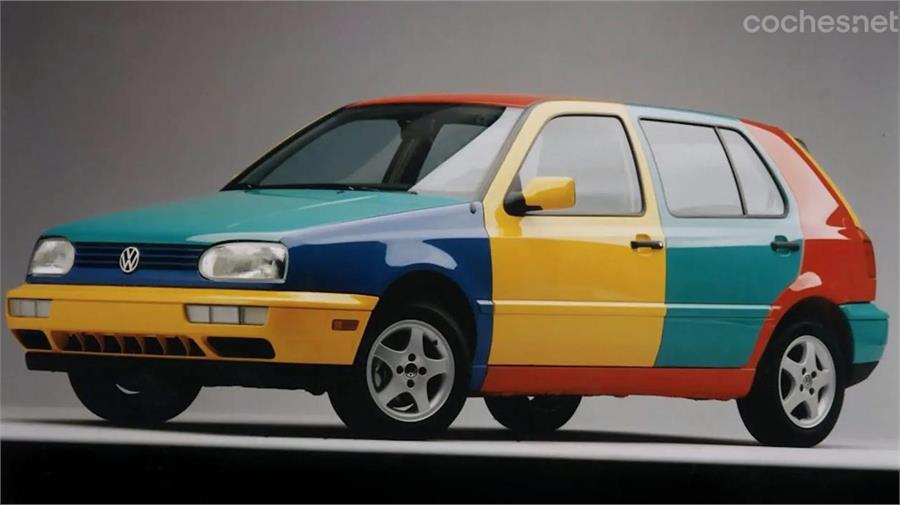 Volkswagen of America probó suerte con el Golf Harlequin en 1996. Sólo logró vender 264 unidades de este Golf 3 de colorines.