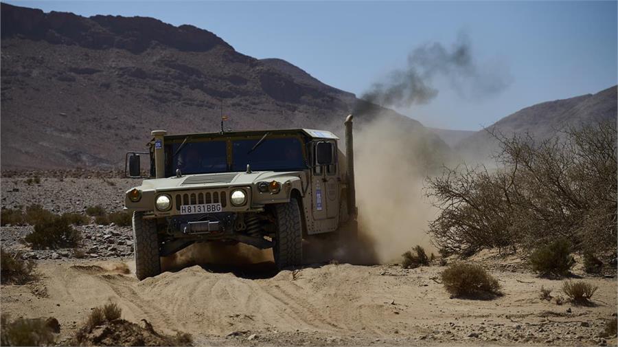El nivel de los vehículos participantes en el Maroc Challenge 2023 fue alto, como demuestra el participante de este Hummer H1.