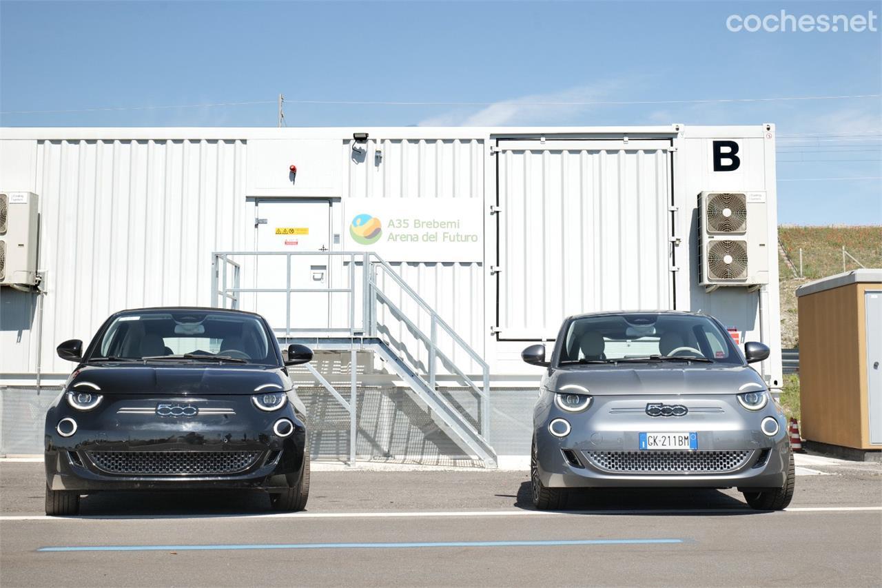 Los Fiat 500 utilizados en estas pruebas nunca han sido cargados en un cargador convencional. Su única modificación es un sistema que les permite recibir la energía del firme.