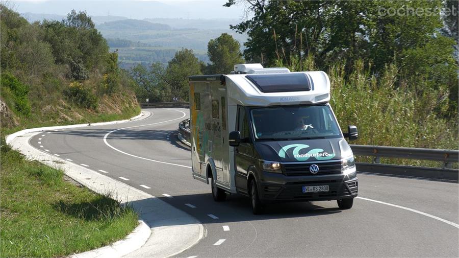 En carretera, la Knaus Van Ti Plus destaca por su excelente nivel de confort de marcha. 
