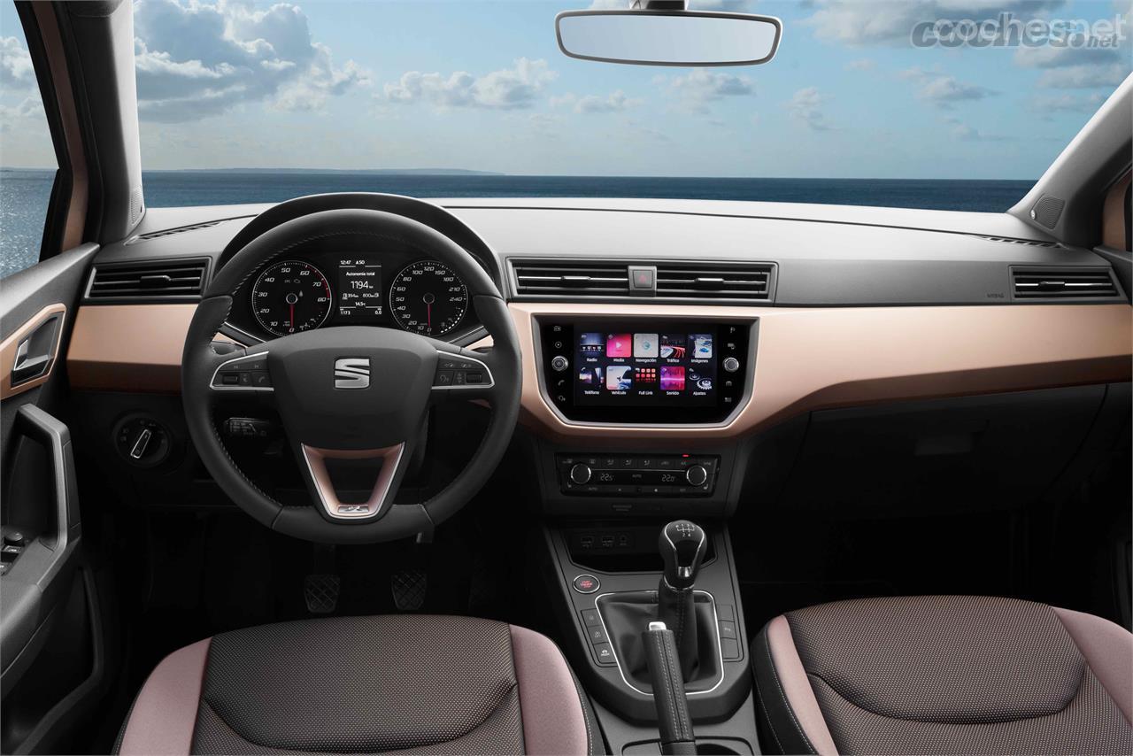 El interior del Seat Ibiza 1.0 TGI es como el de cualquier otra versión de este modelo. 