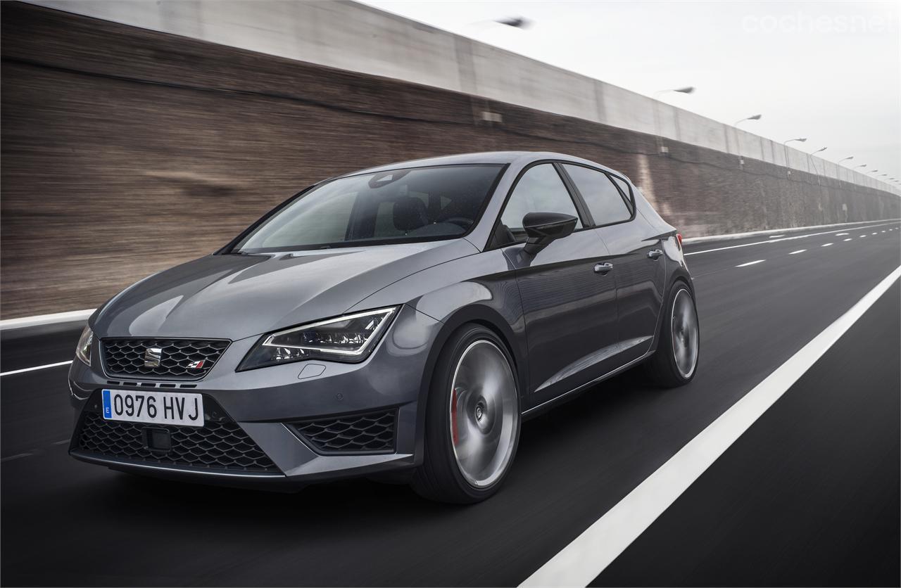 Estéticamente, estos Cupra son coches discretos. Sólo la trama de la parrilla y las cinco aberturas sobre la matrícula le delatan.