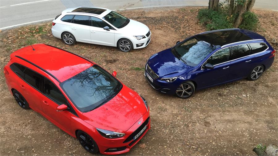 Comparativa: Ford Focus ST, Peugeot 308 SW GT, Seat León ST FR