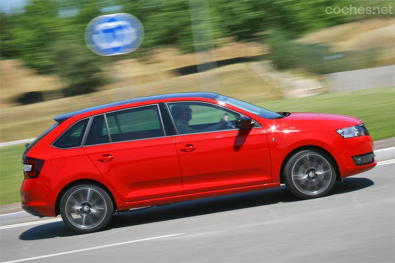 El Spaceback mide 4,30 m de largo, lo que supone 18 cm menos que el Rapid del que proviene. Fotos: Eloy García