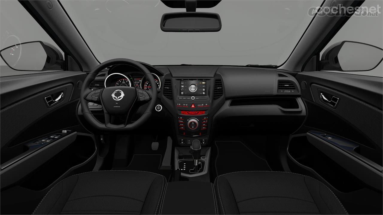 El interior del Ssangyong XLV cuenta con una buena atención al detalle y mucho espacio. 