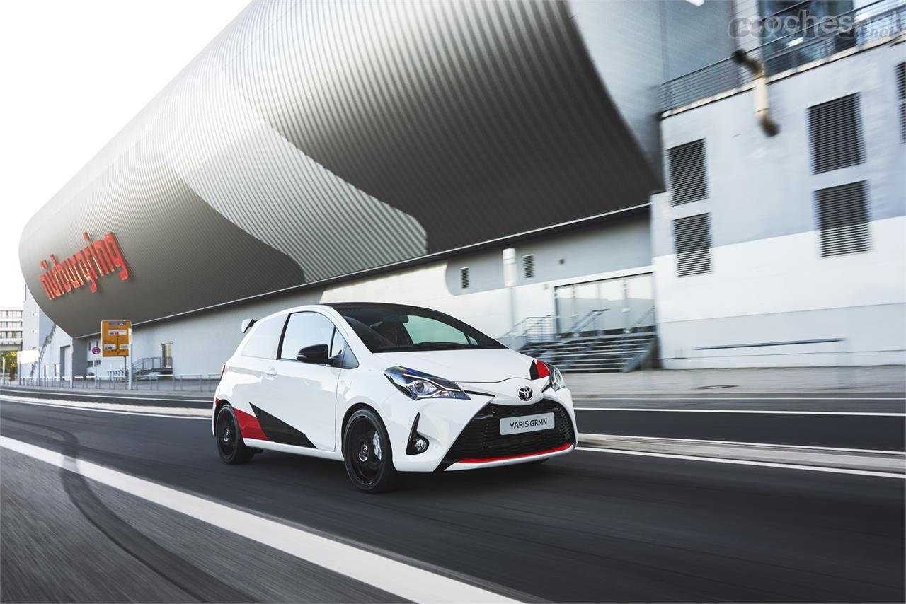 El Yaris GRMN se ha desarrollado especificamente en el circuito de Nürburgring para ofrecer las mayores prestaciones posibles.