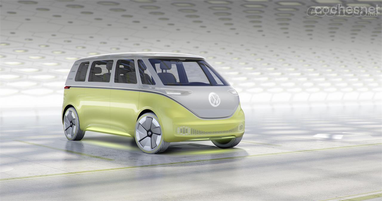 El Volkswagen ID Buzz es un concept eléctrico claramente inspirado en el primer T1 de la marca.