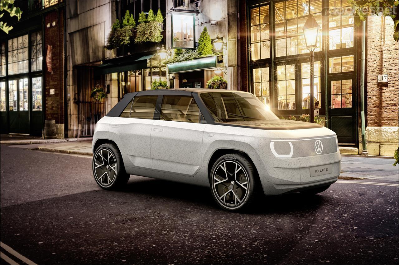 El prototipo Volkswagen ID. Life anticipa el futuro modelo de producción que llegará en 2025, en formato utilitario 100% eléctrico y por 20.000 euros.