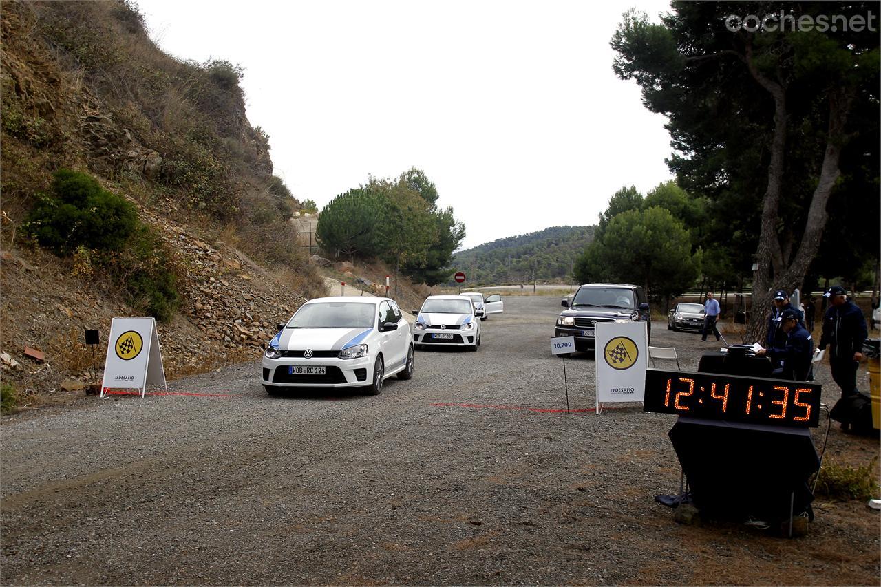 Salida del "Desafío Volkswagen Polo R WRC" en el tramo de Riudecanyes