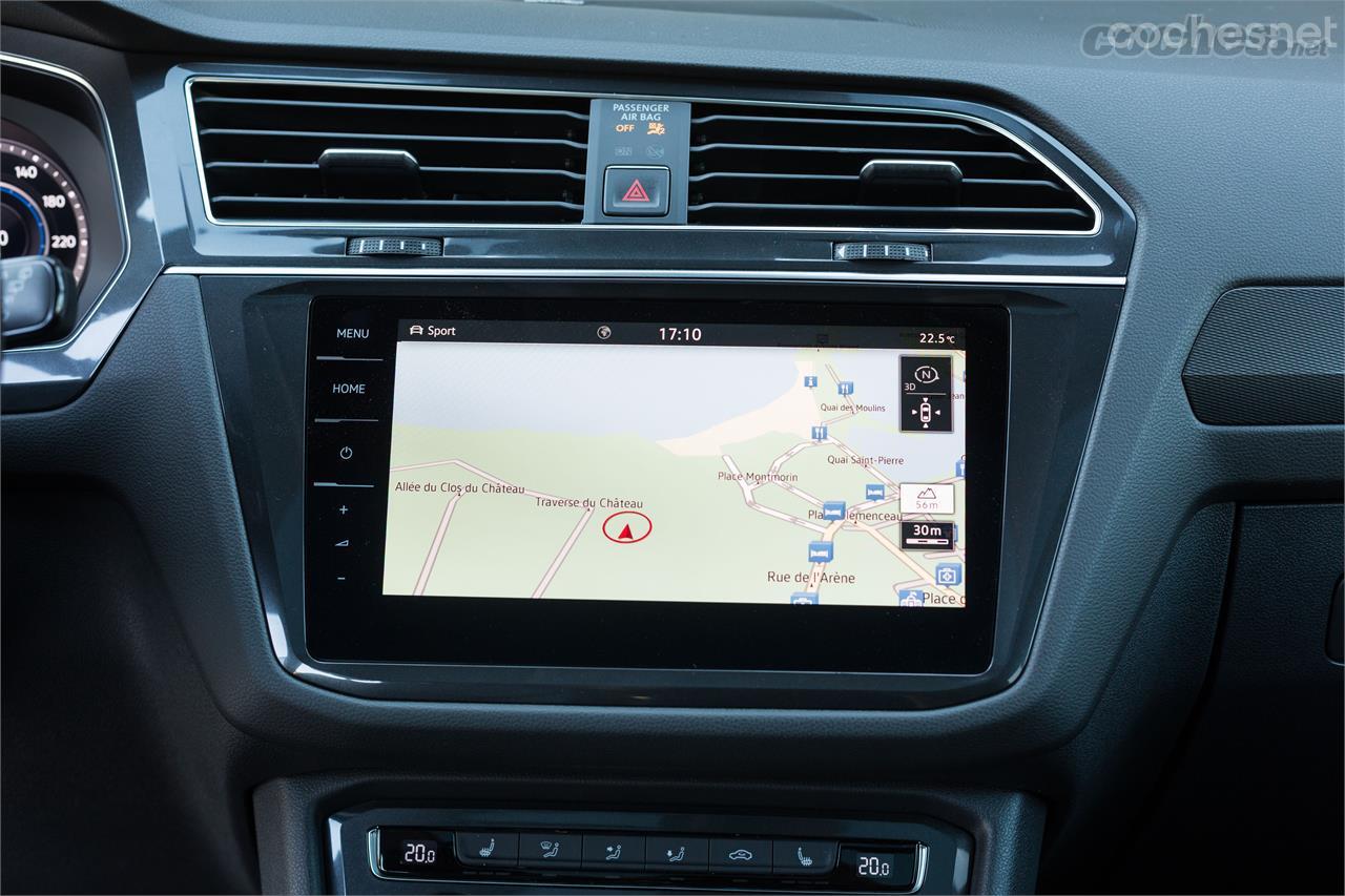 La pantalla táctil ya conocida en Volkswagen es fácil de utilizar y cuenta con gráficos atractivos. 